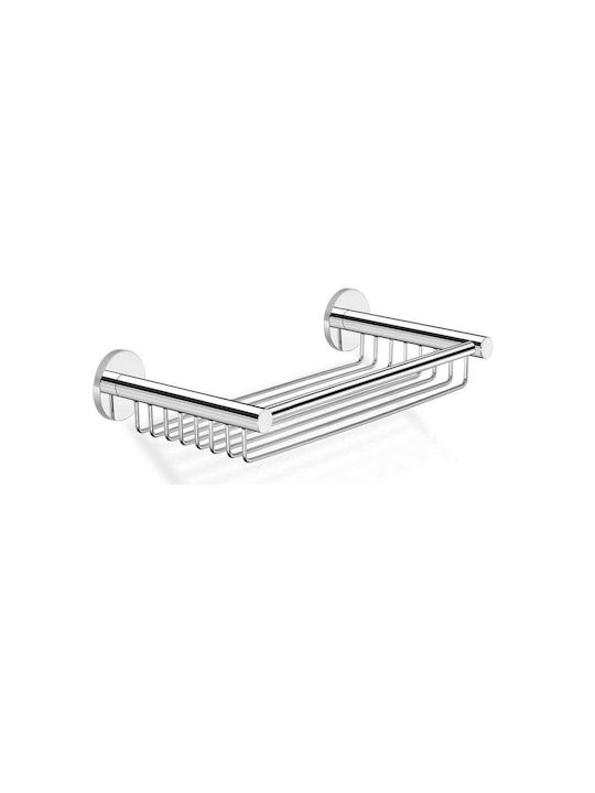 Sanco Twist A3-14343 Metallic Sponge Holder Wall Mounted Silver