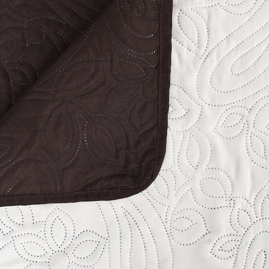 vidaXL Coverlet Single from Polyester Cream Brown 170x210cm