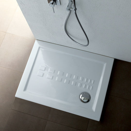 Orabella Rectangular Porcelain Shower White 72x90x5.5cm