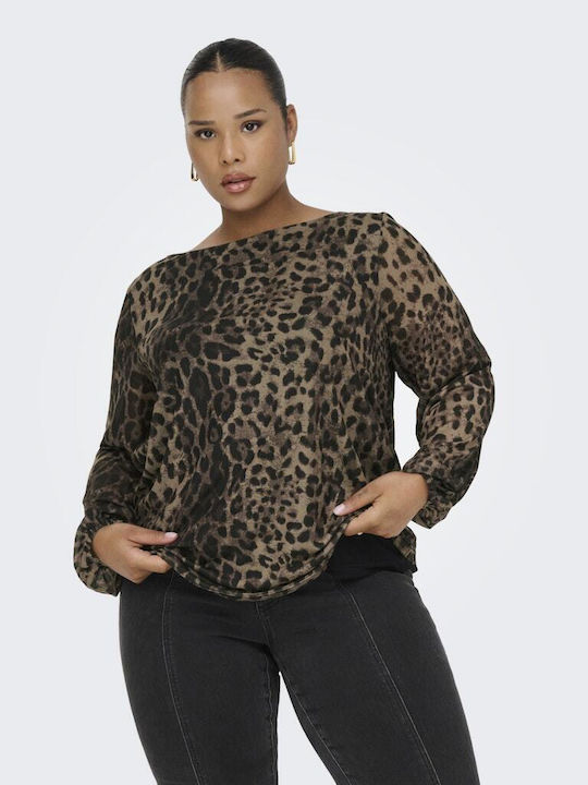 Women's Blouse Long Sleeve Animal Print Leopard