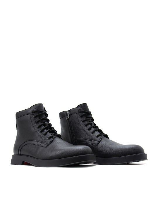 Leather Combat Boots Black