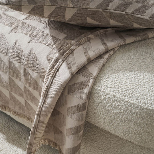 Gofis Home Caspian Ριχτάρι Πολυθρόνας Ζακάρ 156x180εκ. Beige 156/06