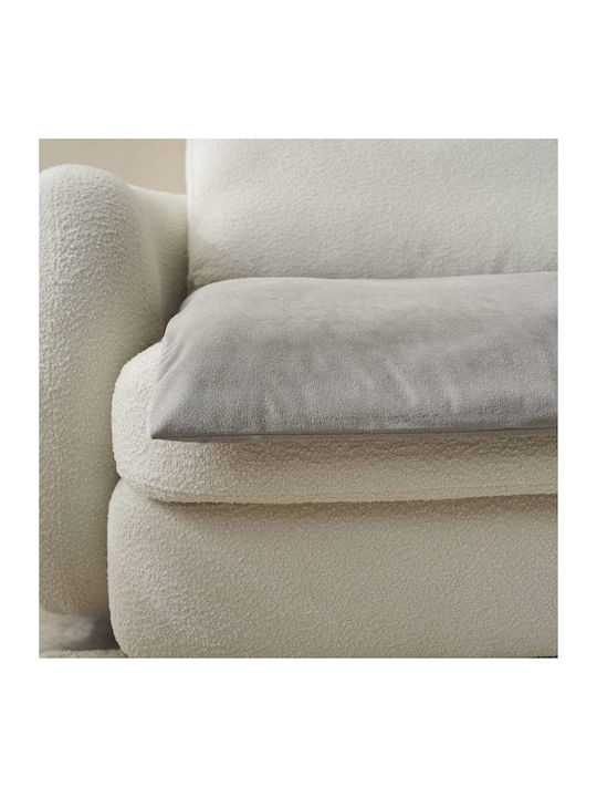 Gofis Home Sofa Ριχτάρι Πολυθρόνας Βελουτέ 137x200εκ. Fog Grey 137