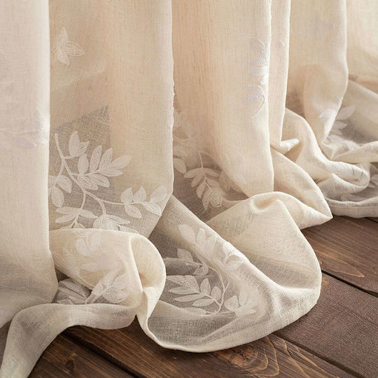 Gofis Home Curtains With Beige Grommets 140x280cm Gofis Home Curtains With Beige Grommets 140x280cm