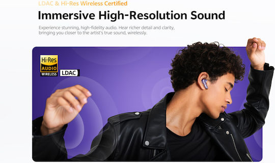 QCY Melobuds N70 Bluetooth Handsfree Ακουστικά με Αντοχή στον Ιδρώτα και Θήκη Φόρτισης Μαύρα