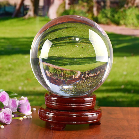 Crystal Sphere Base 10cm Clear Crystal Healing Ball