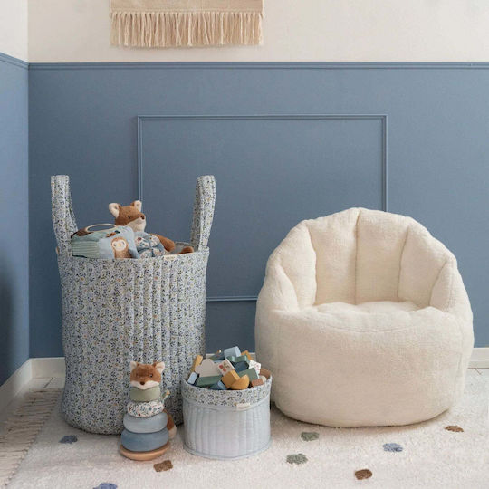 Little Dutch Children's Storage Basket made of Fabric Forest Adventure Light Blue 35x35x45cm 1pcs