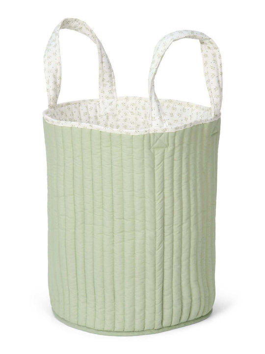 Little Dutch Children's Fabric Storage Basket Blueberry Leaves Beige 35x35x45cm