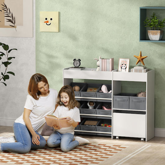 Aiyaplay Σύστημα Αποθήκευσης Παιχνιδιών Λευκό 105x30x80cm