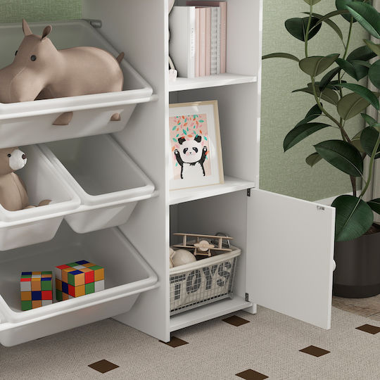 Aiyaplay Σύστημα Αποθήκευσης Παιχνιδιών Λευκό 140x30x90cm
