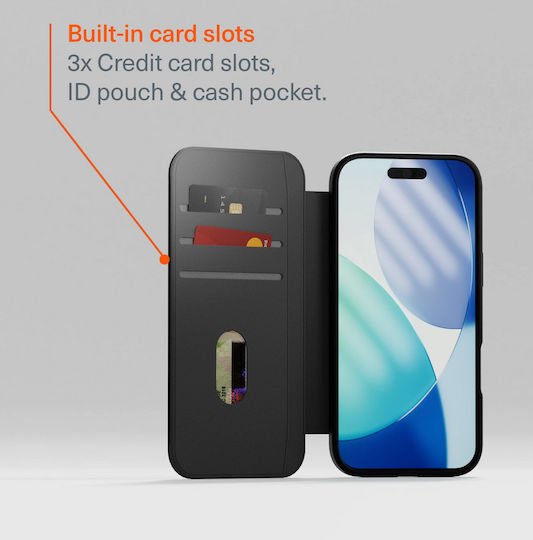 Cygnett Wallet Δερμάτινο / Σιλικόνης Μαύρο (iPhone Air)