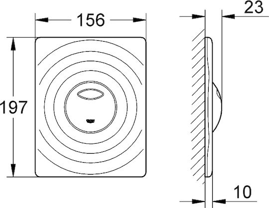 Grohe Surf Flush Plate Dual Flush