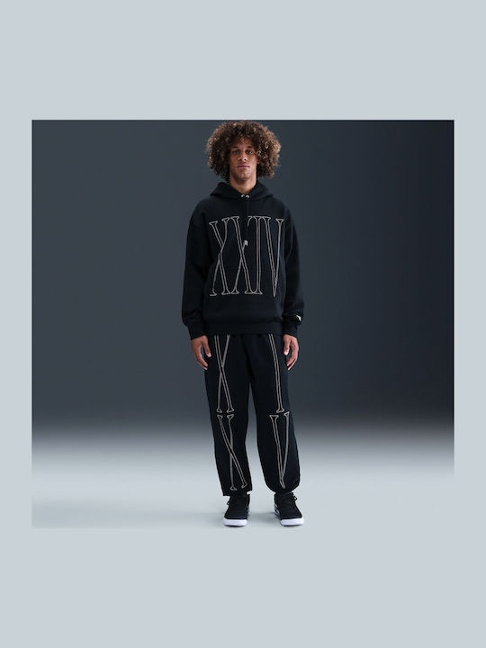 Hoodie Φούτερ με Κουκούλα Μαύρο