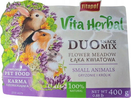 Vitapol Vitapol Vita Herbal Duo Snack Meadow Flower Hay Rodents Rabbit 400g
