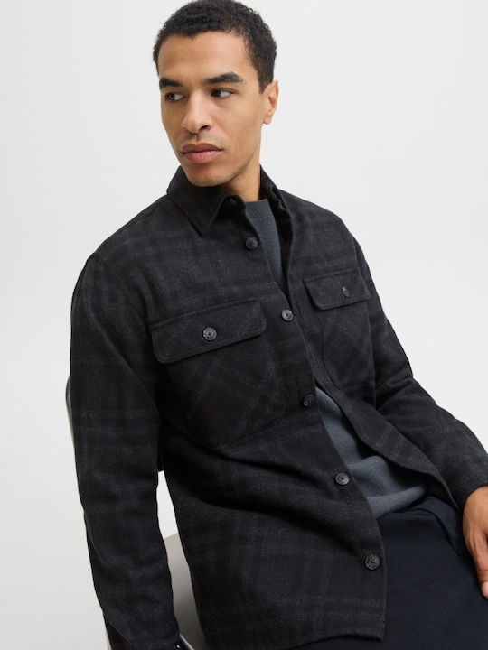 Μακρυμάνικo Βαμβακερό Overshirt Black