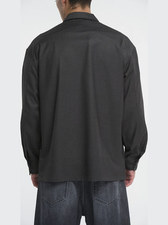 Μακρυμάνικo Τζιν Overshirt Γκρι