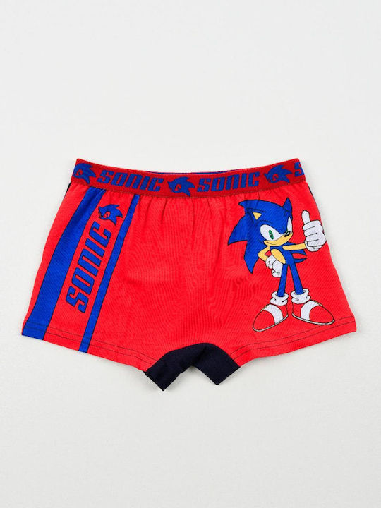 Superheroes Set of Kids' Boxers Light Blue-Red 2pcs