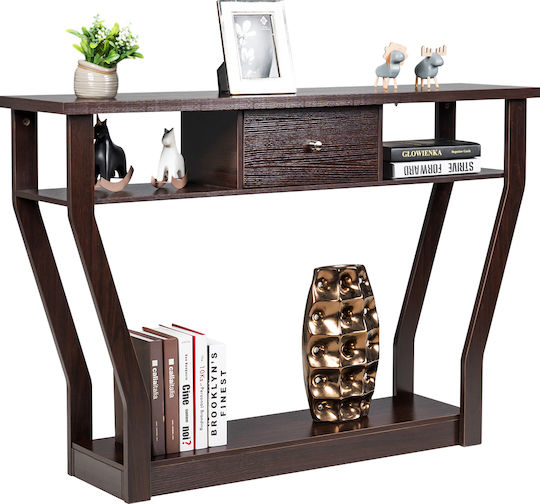 Конзолна маса Дървена Кафяв Д120xШ30xВ81cm
