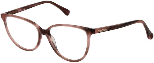 Max Mara Γυναικείος Κοκκάλινος Σκελετός Γυαλιών Cat Eye Ροζ MM 5055 074