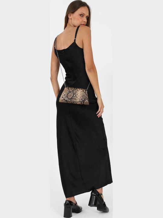 Summer Maxi Evening Satin Black Dress