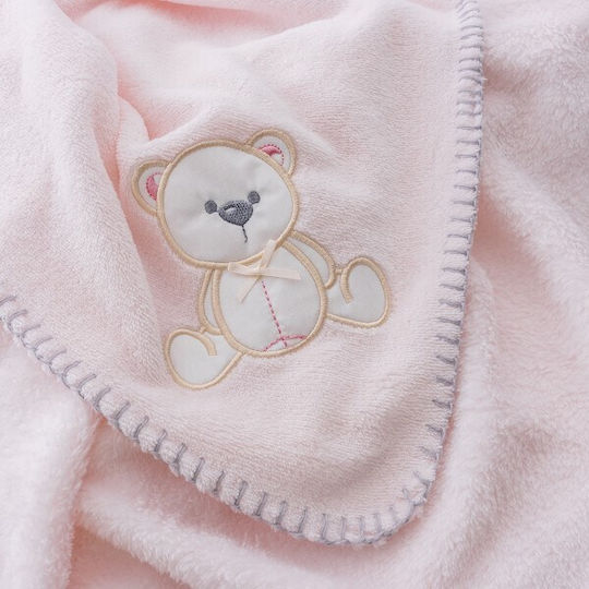 Interbaby Одеяло Детски пелени за пелени Розов 80x110см.