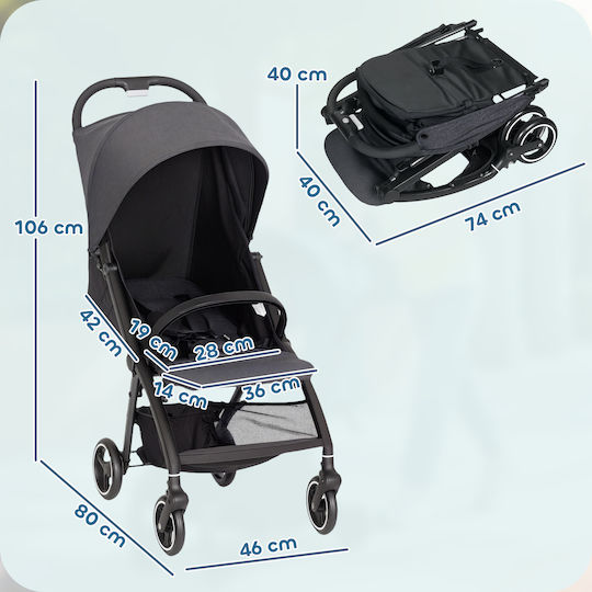 Aiyaplay Baby Stroller Suitable for Newborn Dark Grey 6.3kg