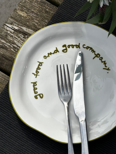 Maegen Plate Shallow made of Porcelain with Diameter 20.5cm
