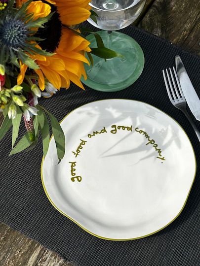 Maegen Plate Shallow made of Porcelain with Diameter 20.5cm