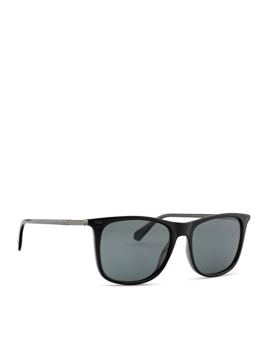 Polaroid Unisex Sonnenbrillen mit Schwarz Horn umrandetem Rahmen und Gray Gläser PLD2109/S 807/M9