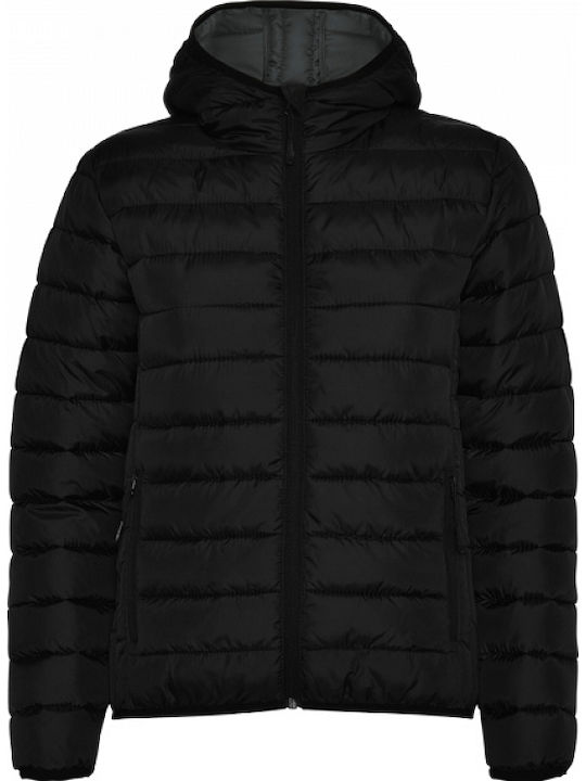 Damen Puffer Jacke Winddicht Black