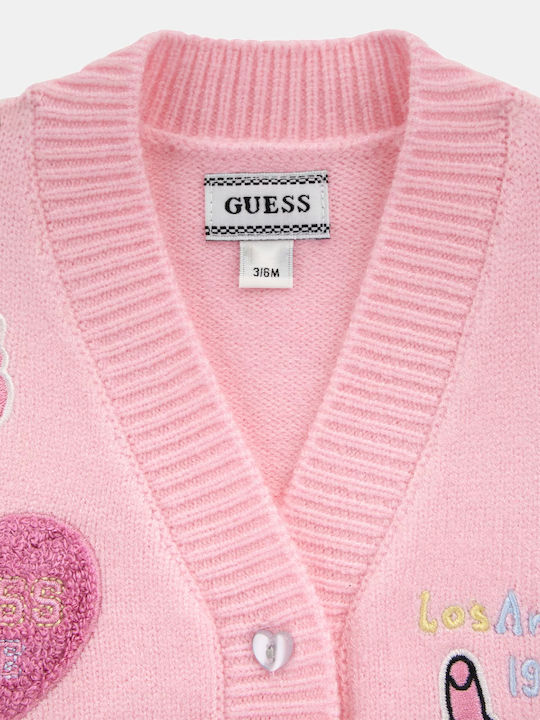 Kids Cardigan Knitted Pink