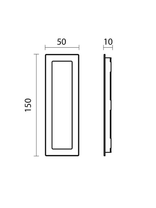 Convex Дръжка за вграждане на врати Черен 150мм SDH-14741 Convex Дръжка за вграждане на врати Черен 150мм SDH-14741