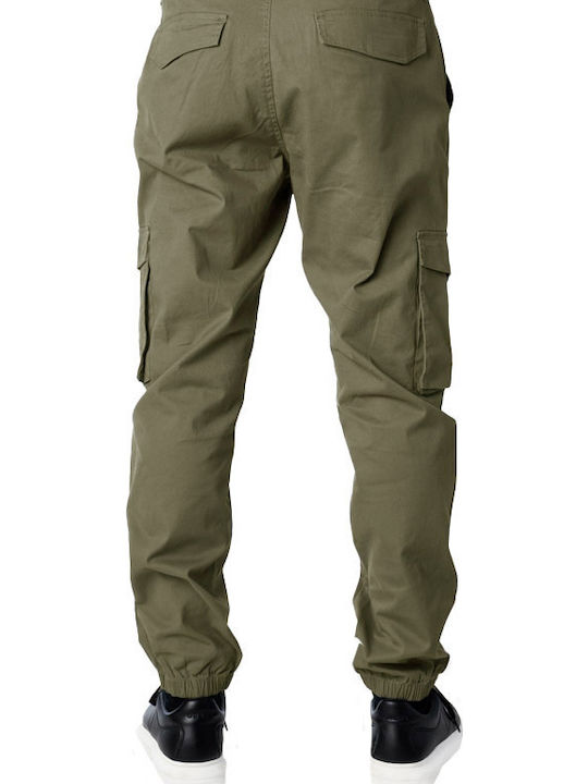 Trousers Cargo Elastic in Regular Fit Khaki