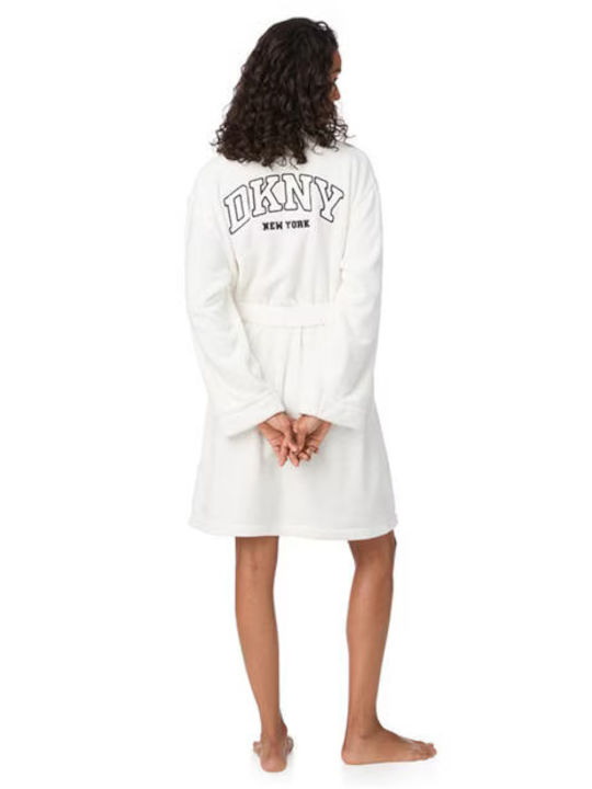 DKNY Pentru Femei Halat Cremă Signature