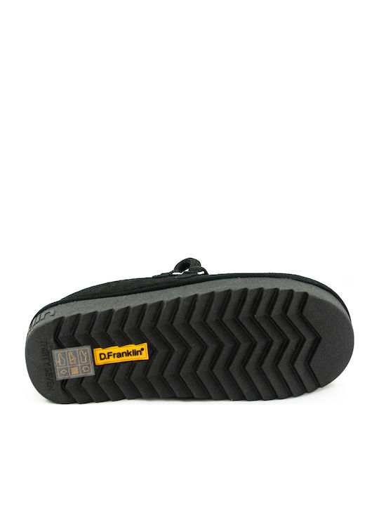 Closed Leather Women's Slippers Black