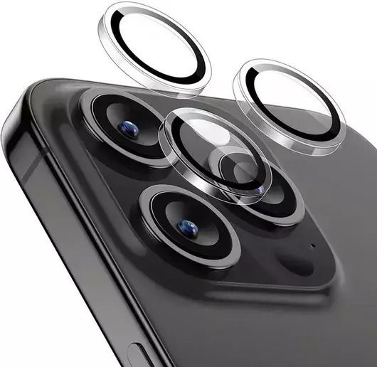 Protection Camera Protection Tempered Glass Silver for the iPhone 17 Pro, iPhone 17 Pro Max