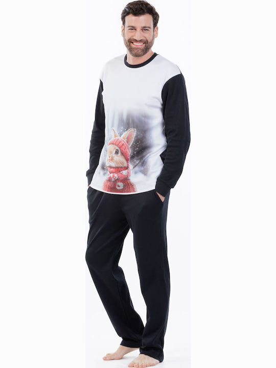 MEI Men's Winter Pajama Robe Multicolor
