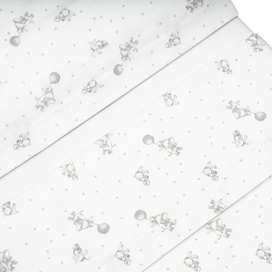 Interbaby Set Baby Bettlaken Für Krippe Flanell Weiß