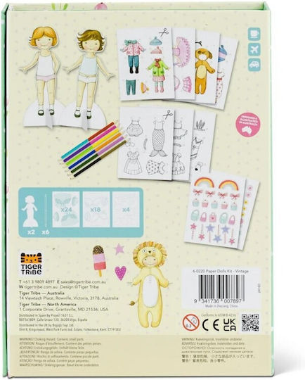 Aktivitäten Set – Papier Puppe Kit Vintage 20216 Tiger Tribe 9341736007897