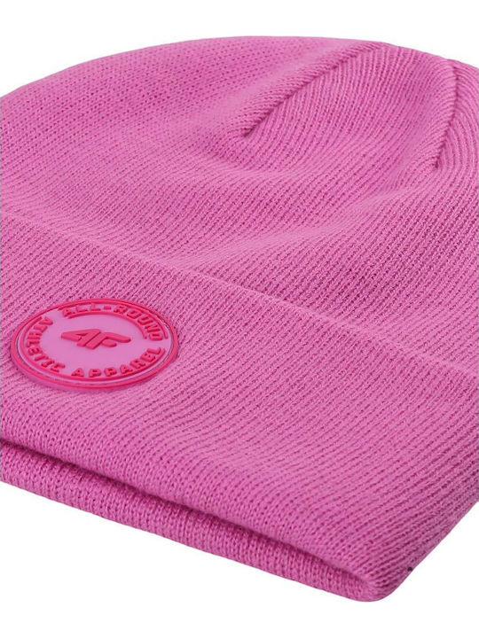 Beanie Ανδρικός Σκούφος Πλεκτός σε Ροζ χρώμα