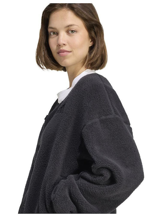 3-stripes Women's Knitted Cardigan with Buttons Black