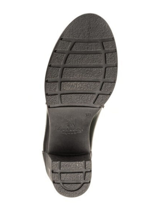 Leder Pumps mit mittelhohem Absatz Khaki