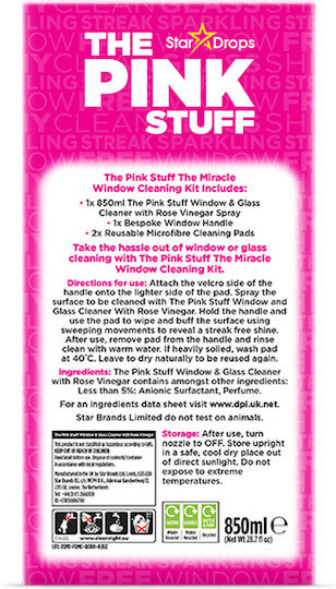 The Pink Stuff Spray de Curățare pentru Geamuri 1x850ml