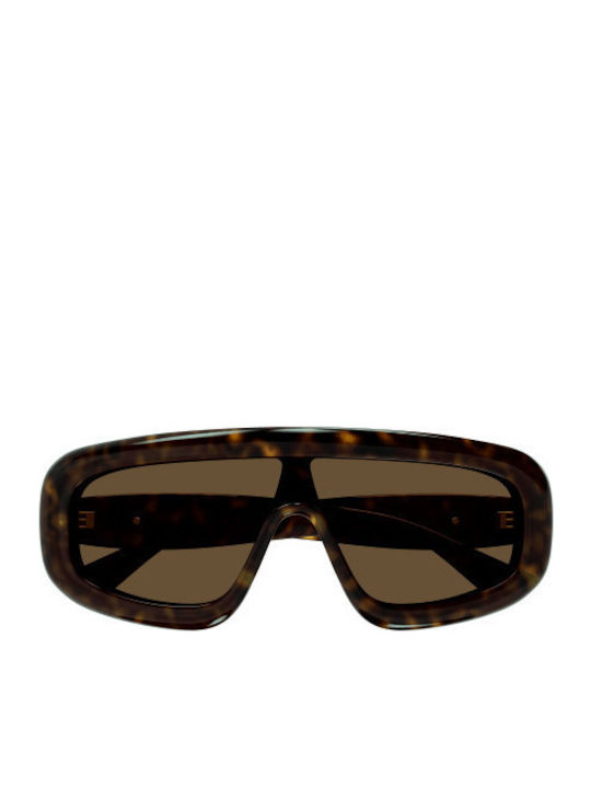 Bottega Veneta Damen Sonnenbrille mit Braun Schildkröte Kunststoff Gestell und Braun Linse