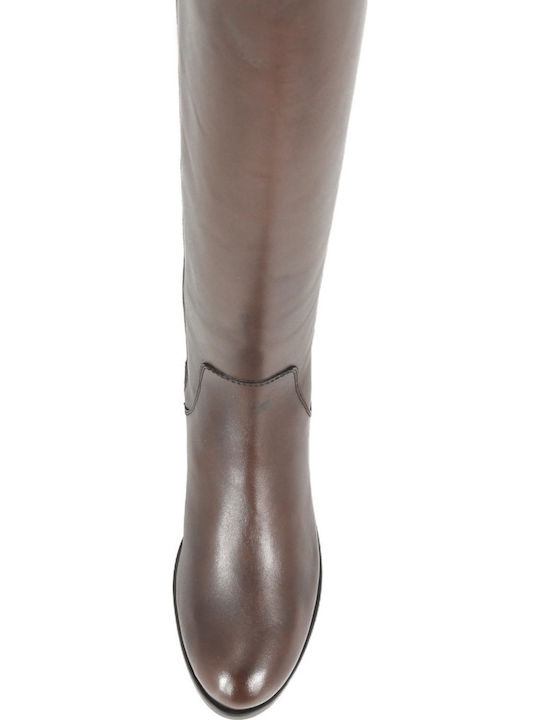 Buns Leder Damenstiefel Braun