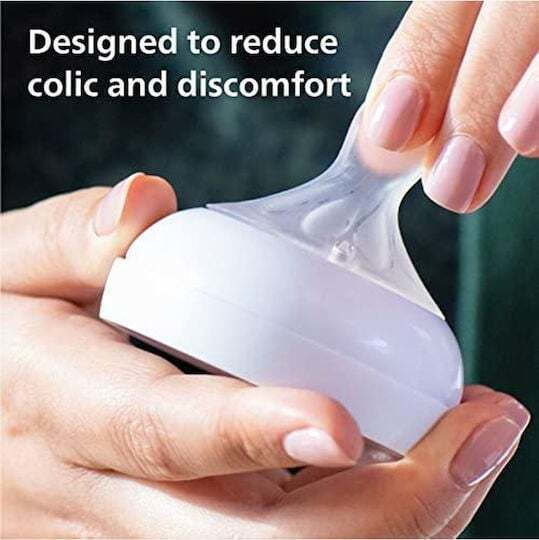Philips Glass Baby Bottle Set Natural Response Anti-colic with Silicone Teat for 1+ Months White 3pcs