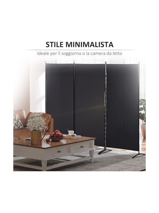 HomCom Decorativ Paravan Metalic 253x182cm