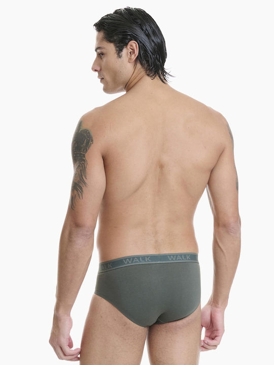 Slipuri pentru bărbați Khaki Green - Multicolor 2Pachet