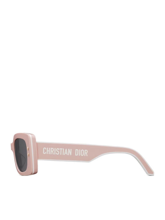 Dior Women's Sunglasses with Pink Plastic Frame and Gray Lens S1U 40A0