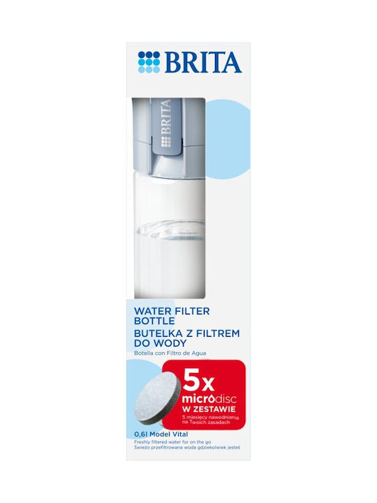 Brita Vital Bottle Κανάτα Σερβιρίσματος Pastel blue με Φίλτρο 600ml